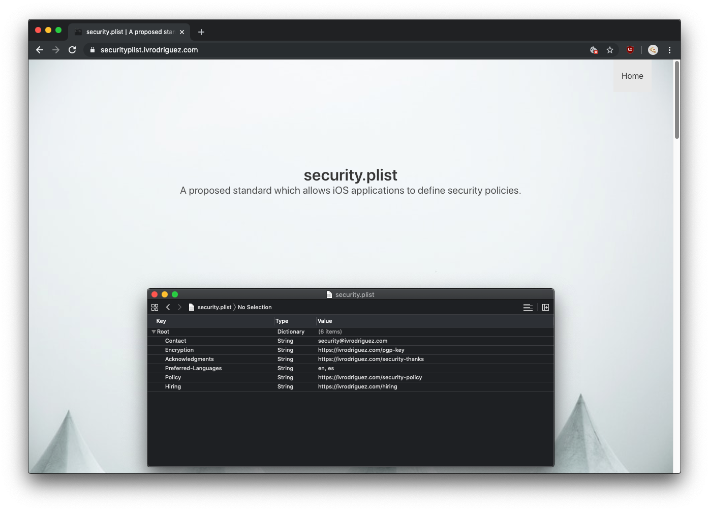 Introducing security.plist